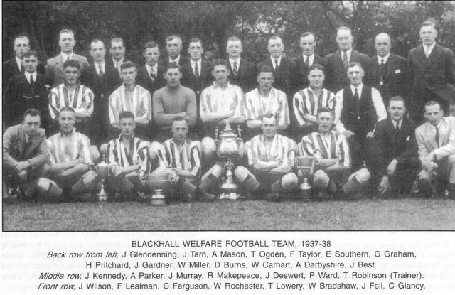 Blackhall Welfare Football Team 1937-38