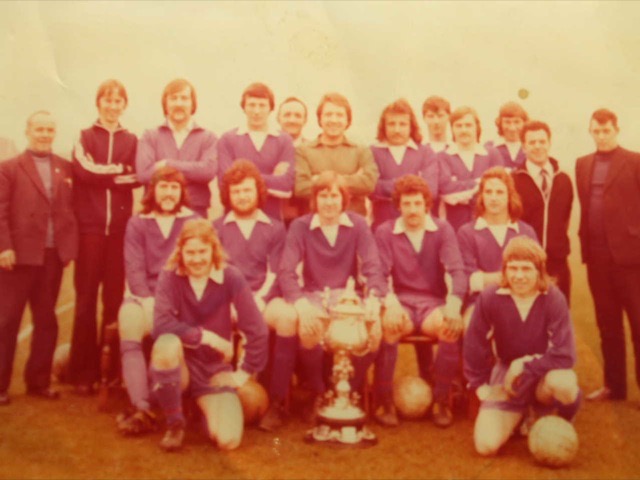 Welfare ground at Easington after they beat Ryhope 2-0 in the Shipowners Cup Final in 1980. Photo by Steve Murphy